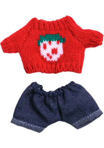 15CM -17CM Giysileri ve Kot Kostümler Şık Kırmızı (Yurt Dışından)