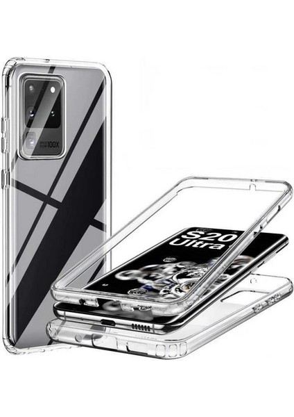 Samsung Galaxy S20 Fe Uyumlu Kılıf Ön Arka 360 Koruma Arka Sert Mika Ön Silikon Şeffaf