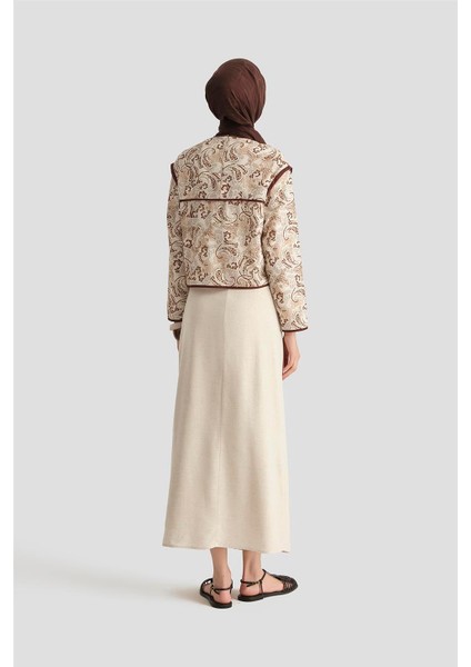 Desenli Bluz 25Y3744 Kahverengi indirimleri