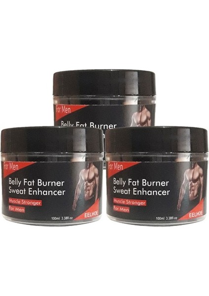 Eelhoe Belly 3lü Adet Fatburner Sweat Enhancer Erkeklere Özel Yağlara Parçalayıcı Kas Şekillendirme Kremi HASIMOX-92-2:0406 100 ml
