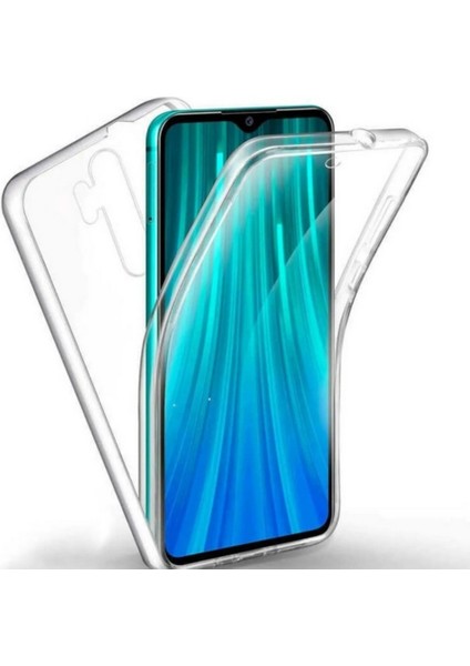 Xiaomi Redmi Note 8 Pro Uyumlu Kılıf Ön Arka 360 Koruma Arka Sert Mika Ön Silikon Şeffaf