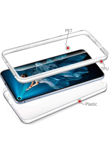 Honor 20 Uyumlu Kılıf Ön Arka 360 Koruma Arka Sert Mika Ön Silikon Şeffaf fiyatları