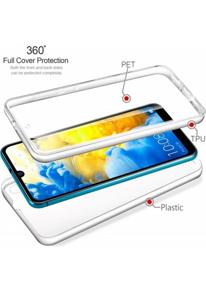 Huawei Y5 2019 Uyumlu Kılıf Ön Arka 360 Koruma Arka Sert Mika Ön Silikon Şeffaf fiyatları