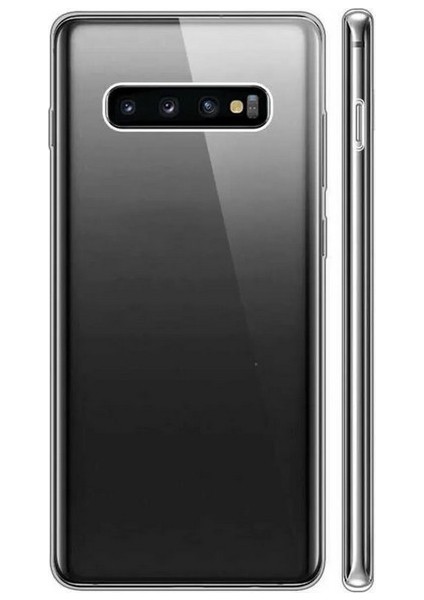 Samsung Galaxy S10 Plus Uyumlu Kılıf Ön Arka 360 Koruma Arka Sert Mika Ön Silikon Şeffaf