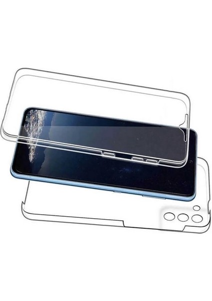 Samsung Galaxy S21 Plus Uyumlu Kılıf Ön Arka 360 Koruma Arka Sert Mika Ön Silikon Şeffaf