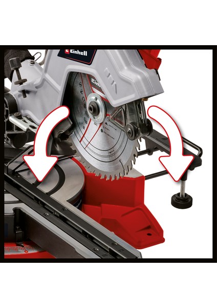 Pistonlu Gönye Testere TE-SM 8 L Dual (1800 W, max. 65 mm x 305 mm kesme derinliği/genişliği, Ø 216 mm testere bıçağı, lazer) - 4300866