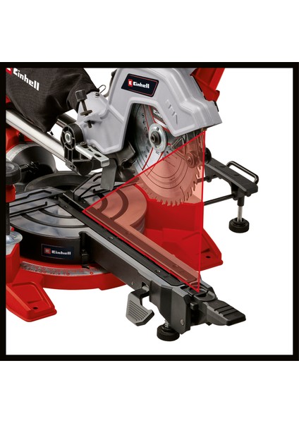 Pistonlu Gönye Testere TE-SM 8 L Dual (1800 W, max. 65 mm x 305 mm kesme derinliği/genişliği, Ø 216 mm testere bıçağı, lazer) - 4300866