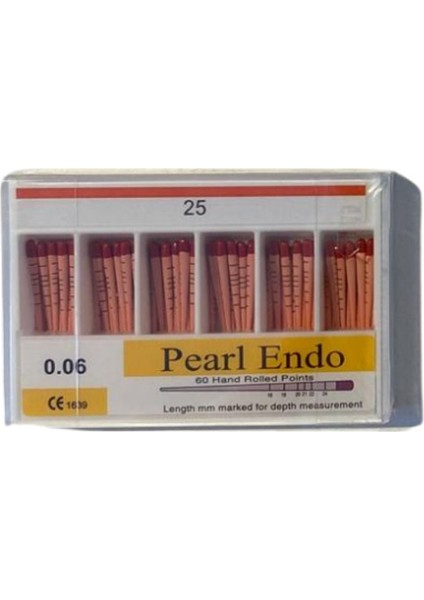 Pearl Endo Gutta Percha 0.6 Açılı No 25