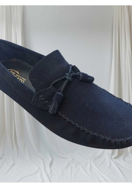 Hakiki Deri Nubuk Babet Lacivert Erkek Ayakkabı AP01TOK modelleri