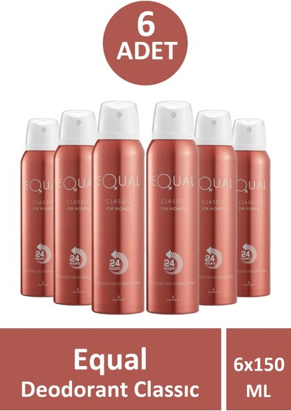 Deodorant Classic Kadın 150 ml 6 Adet