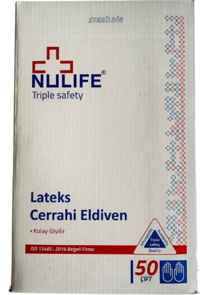 Nulife Lateks Cerrahi Eldiven No: 7