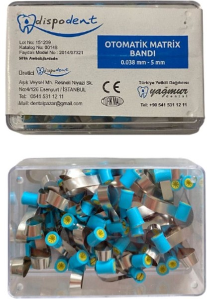 Otomatik Matrix Bandı 0.038 mm - 5 mm