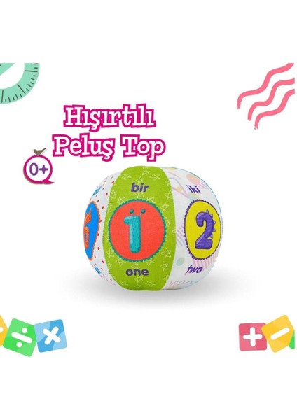 Babycim Sayılar Çıngıraklı Peluş Top 15 Cm.