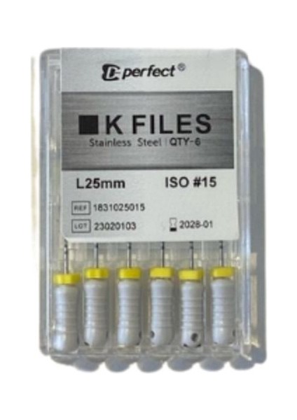 Perfect K Tipi Manuel Kanal Çelik Eğe 25MM No:15