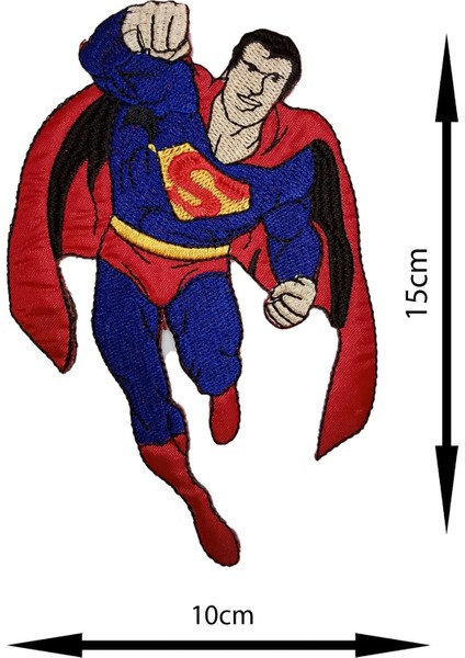 Ütü ile Yapışan Arma - Patch - Superman Modeli (15CM x 10CM)