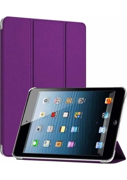 Apple iPad Mini 2 / Mini 3 Smart Cover Stand Arkası Şeffaf Tablet Kılıfı