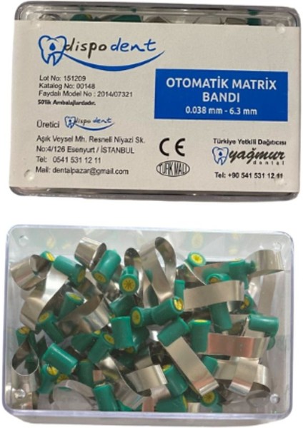 Otomatik Matrix Bandı 0.038 mm - 6.3 mm