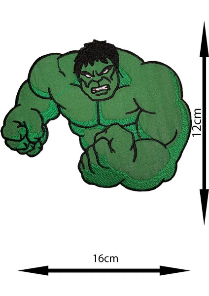 Ütü ile Yapışan Arma - Patch - Hulk Modeli (12CM x 16CM)