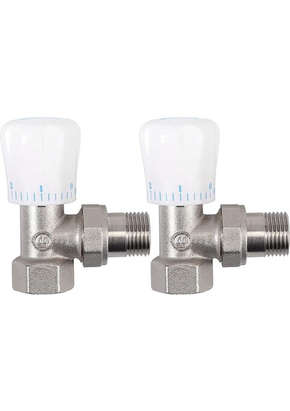 Termostatik Radyatör Vanası 2 Adet 15MM x 1/2 Inç Termostatik Açı Trv Termostatik Radyatör Vanası Ev Ofis Için (Yurt Dışından)