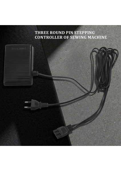 Ev Dikiş Makinesi Ayak Kontrol Pedalı Güç Kablosu Pedal Kontrolü Ab Tak 200-240V Siyah (Yurt Dışından) fiyatları