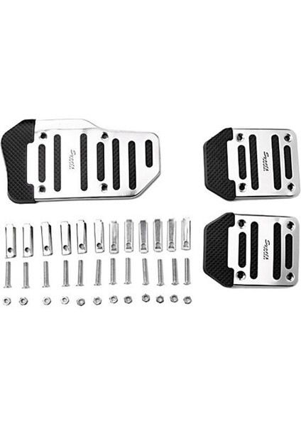 3 Adet Yakıt Gaz Gaz Pedalı Fren Pedalı Debriyaj Koruyucu Örtü Ayak Pedalları Manuel Şanzıman Için Kaymaz Araba Gümüş (Yurt Dışından) fiyatları