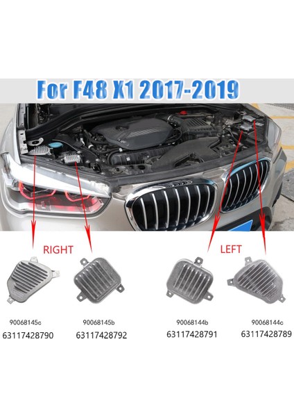 Sol ve Sağ-Bmw X1 F48 2017-2019 LED Drl Far Gündüz Farı Kontrol Modülü 63117428789 ve 63117428790 (Yurt Dışından) fiyatları