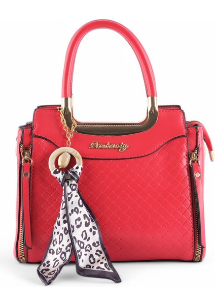 Şık Kadın Çanta, Moda Pu Deri Omuz Çantası Leopar Desenli Fular, Çok Yönlü Çanta (Ithal) modelleri