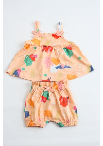 Kız Bebek Tunik Model Şortlu Alt-Üst Takım