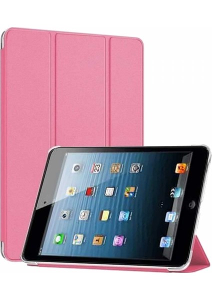 Apple iPad Mini 2 / Mini 3 Smart Cover Stand Arkası Şeffaf Tablet Kılıfı