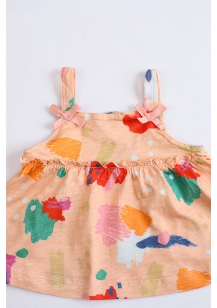 Kız Bebek Tunik Model Şortlu Alt-Üst Takım