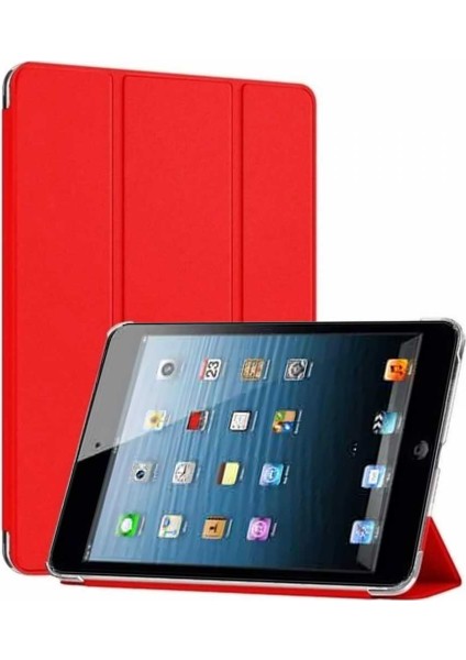 Apple iPad Mini 2 / Mini 3 Smart Cover Stand Arkası Şeffaf Tablet Kılıfı