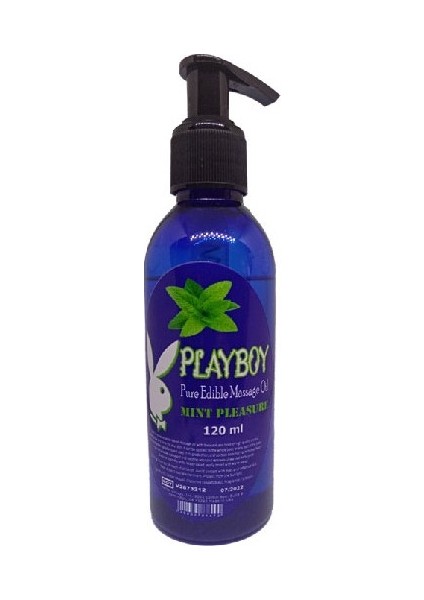 120 ml Masaj Yağı Naneli Playboy Pure Edible Aromalı 120 ml Pure Edible Massage Oil Mint Flavored Massage Oil