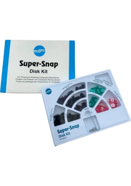 Shofu Super Snap Rainbow Kompozit Cilalama ve Bitirme Disk Seti 180'LI