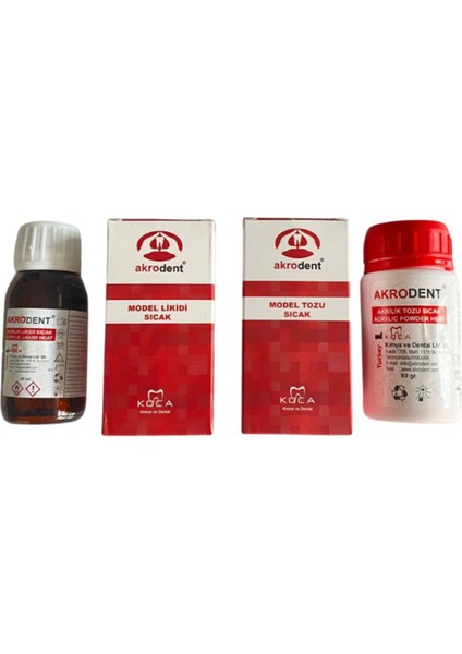 Akrodent Sıcak Tamir Akriliği Toz 80 gr - Likit 45 ml