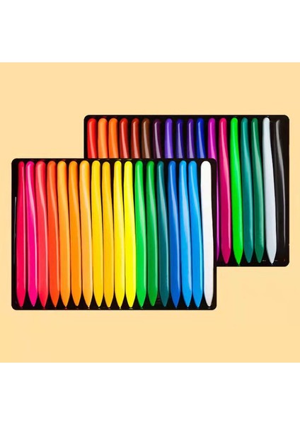 Yağlı Boya Çubuğu Çocuk Boya Kalemi Elleri Kirletmez Yapışmaz Anaokulu Kutulu (Yurt Dışından)