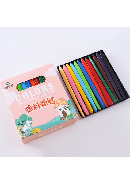 Plastik Boya Kalemleri Çocuk Kovası Yapışmaz Boya Fırçaları Renkli Çizim Kalem Seti (Yurt Dışından)