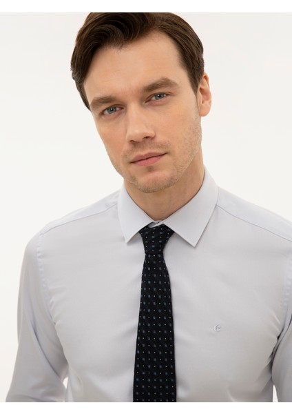 Erkek Açık Mavi Slim Fit Uzun Kollu Gömlek 50226511-VR095