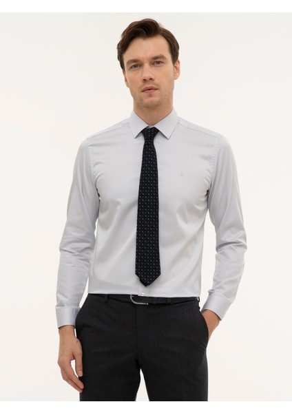Erkek Açık Mavi Slim Fit Uzun Kollu Gömlek 50226511-VR095