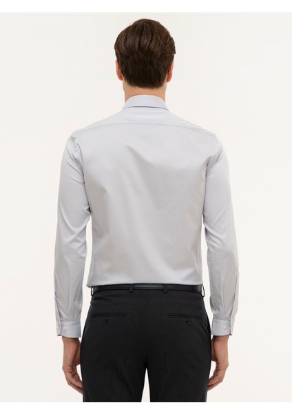 Erkek Açık Mavi Slim Fit Uzun Kollu Gömlek 50226511-VR095