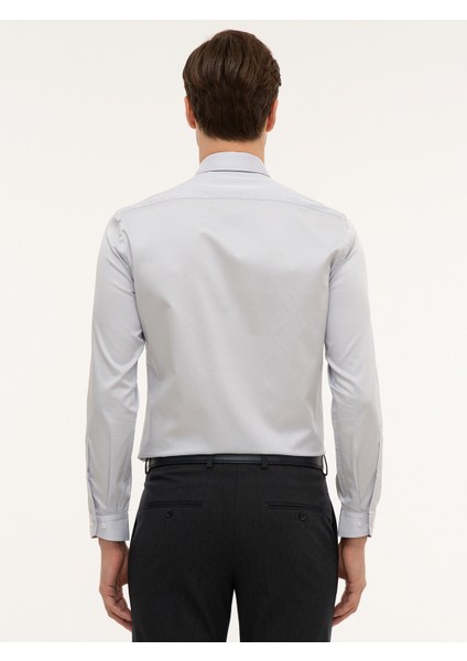 Erkek Açık Mavi Slim Fit Uzun Kollu Gömlek 50226511-VR095