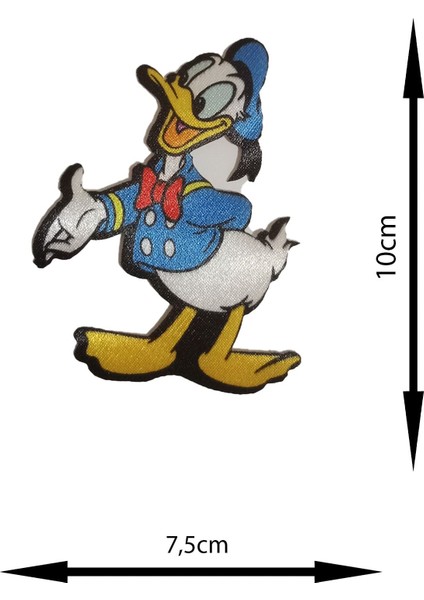 Ütü ile Yapışan Arma - Patch - Donald Duck Modeli (7,5cm x 10CM)