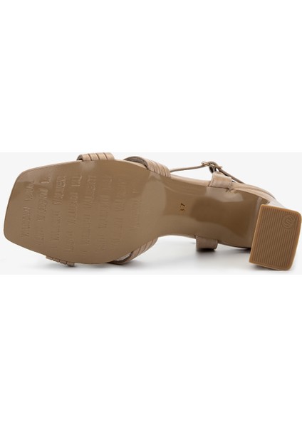 Kadın Vegan Bej Topuklu Ayakkabı 1073 622 Bn Ayk Y25 Nude Cılt indirimleri