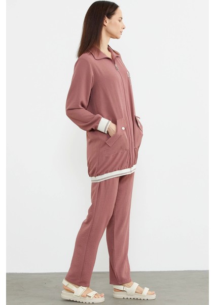 Sementa 76326 Şal Yaka Fermuarlı Krep Takım modelleri