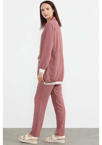 Sementa 76326 Şal Yaka Fermuarlı Krep Takım fırsatları