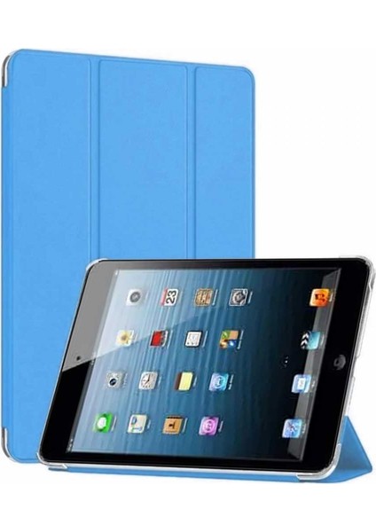 Apple iPad Mini 2 / Mini 3 Smart Cover Stand Arkası Şeffaf Tablet Kılıfı