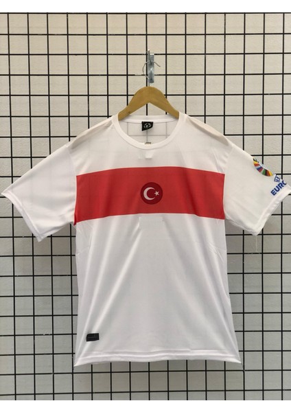 Türkiye Beyaz Kısa Kolufutbol Forması Yuvarlak