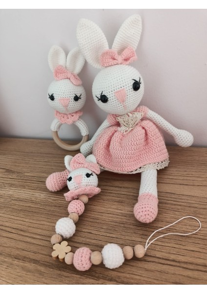 Amigurami Tavşan Oyun Arkadaşı Dişlik Çıngırak Seti