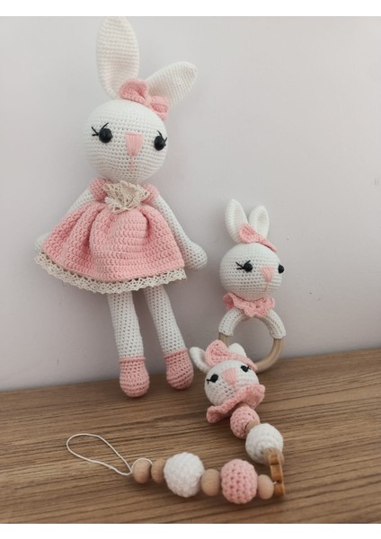 Amigurami Tavşan Oyun Arkadaşı Dişlik Çıngırak Seti