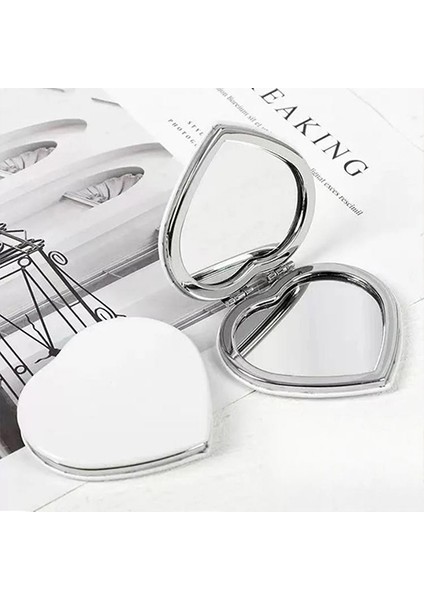 Kişiye Özel İsimli Bubu&dudu Baskılı Kalp Deri Ayna Çanta, Cep ve Makyaj Aynası fırsatları