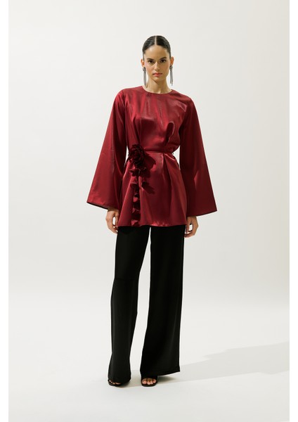 Hana Organze Bluz Bordo fiyatları